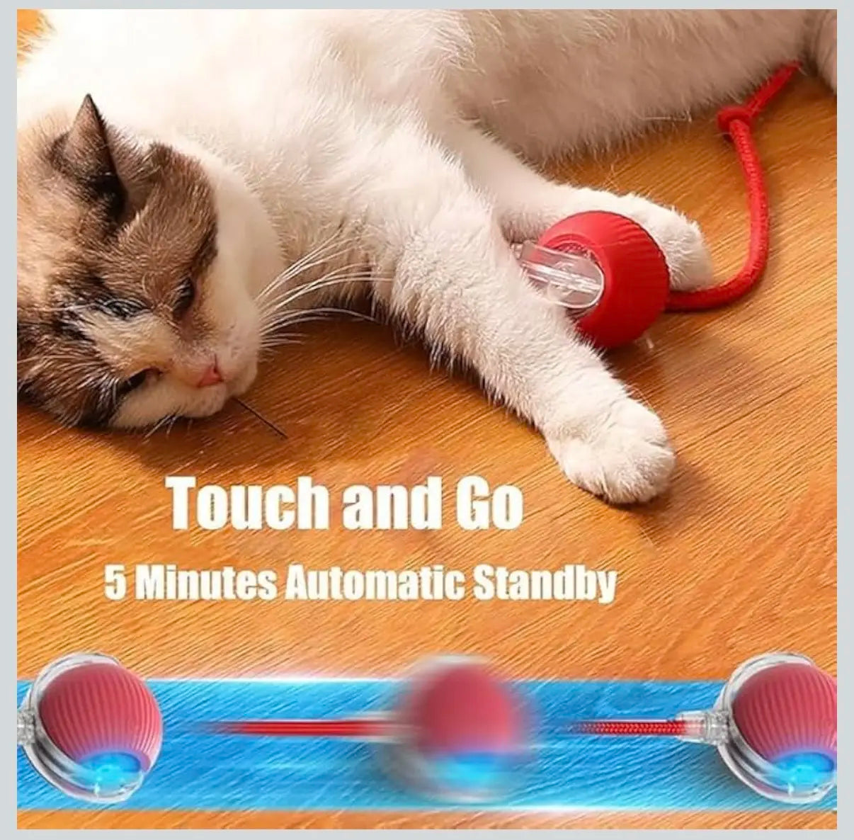 Automatic Interactive Halo-Ball & Rope Toy – Smart Self-Moving Toy for Active Dogs