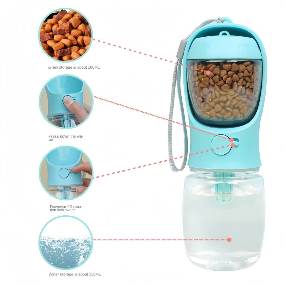Portable Pet Water and Food Container