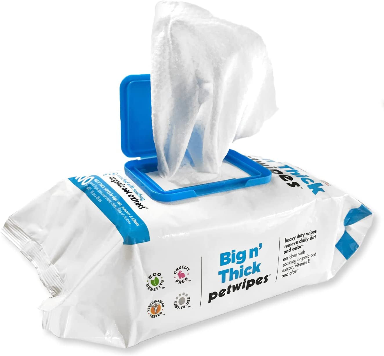 Petkin Big n' Thick Grooming Wipes - 400 Count (4-Pack)