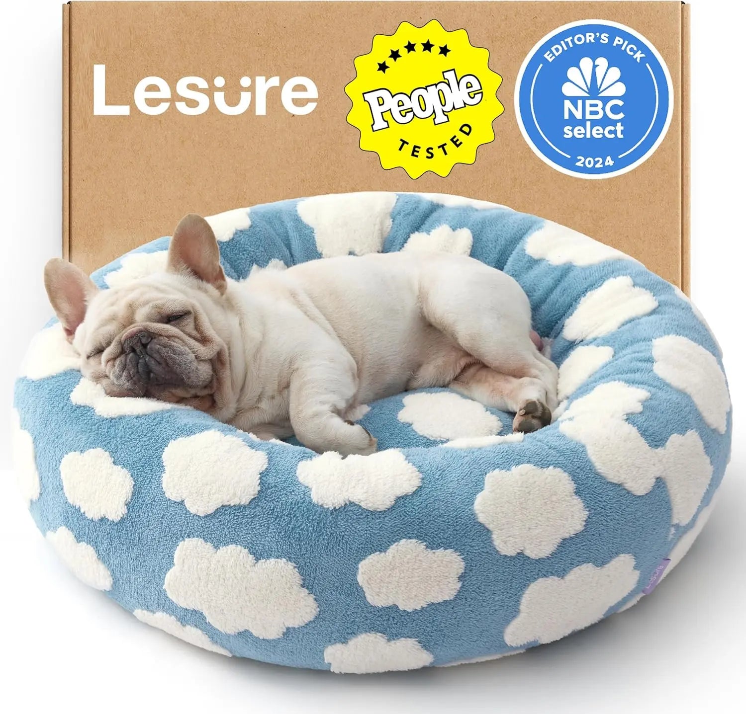 Cloud-Soft Calming Donut Bed – Ultra-Plush Anti-Anxiety Pet Bed