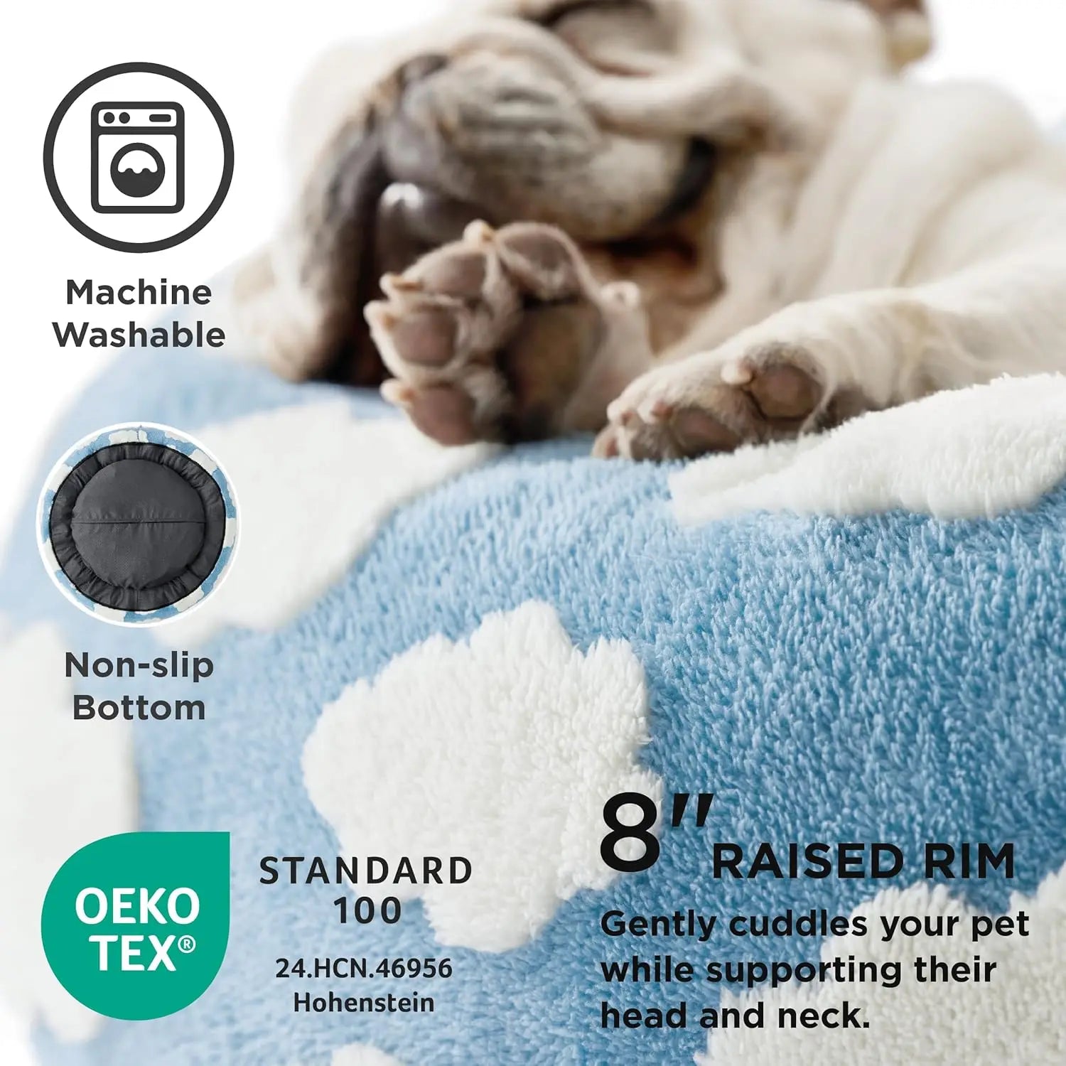 Cloud-Soft Calming Donut Bed – Ultra-Plush Anti-Anxiety Pet Bed