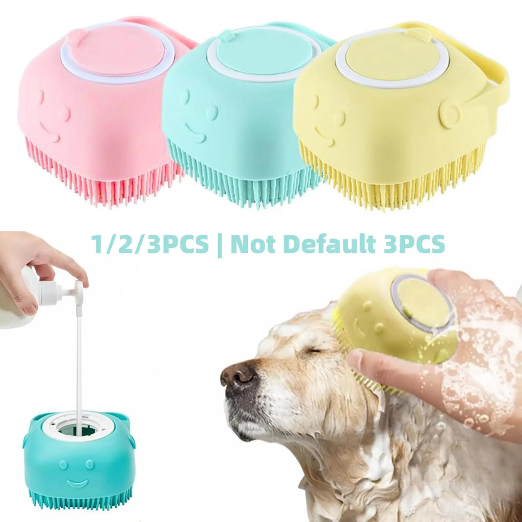 Premium 2-in-1 Pet Bath Massage & Shampoo Dispensing Brush