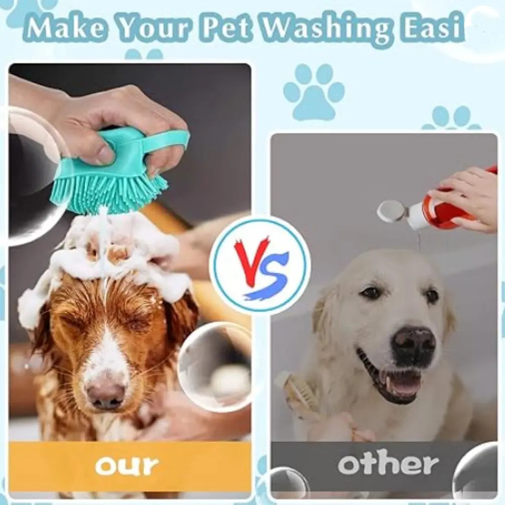 Premium 2-in-1 Pet Bath Massage & Shampoo Dispensing Brush