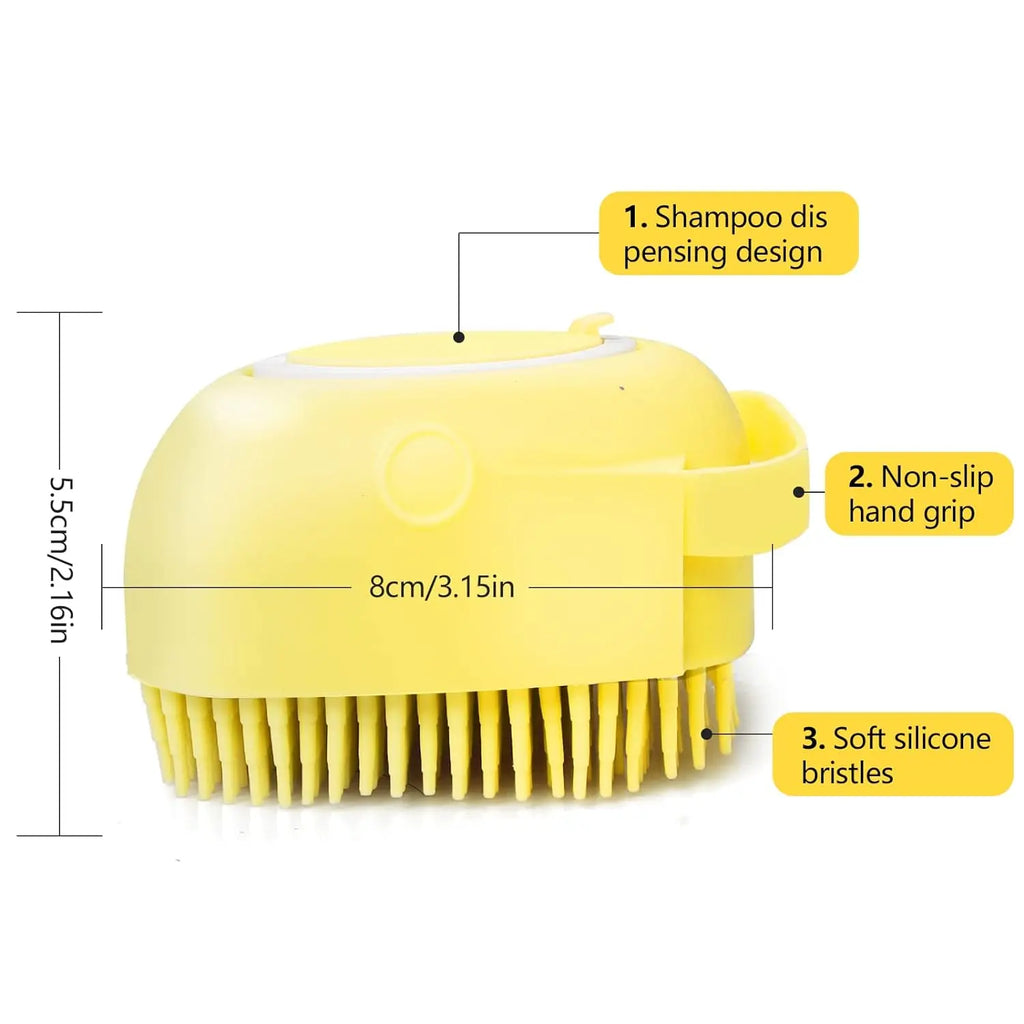 Premium 2-in-1 Pet Bath Massage & Shampoo Dispensing Brush