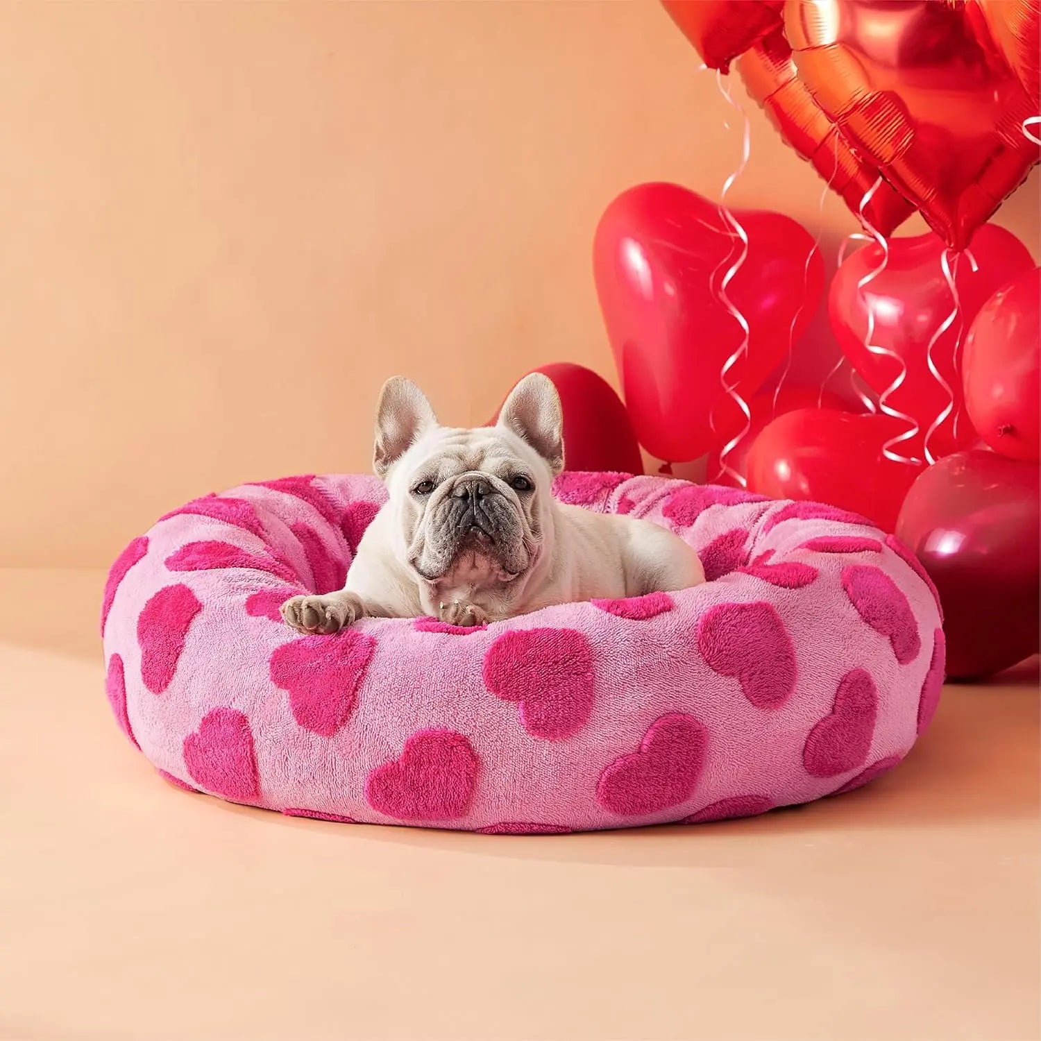 Cloud-Soft Calming Donut Bed – Ultra-Plush Anti-Anxiety Pet Bed