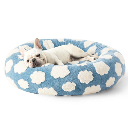Cloud-Soft Calming Donut Bed – Ultra-Plush Anti-Anxiety Pet Bed