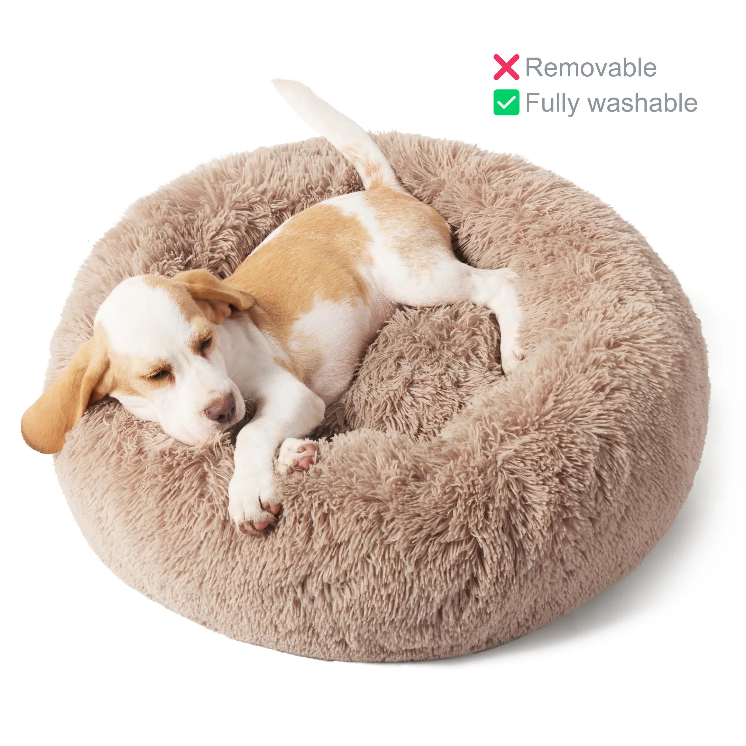 Cloud-Soft Calming Donut Bed – Ultra-Plush Anti-Anxiety Pet Bed