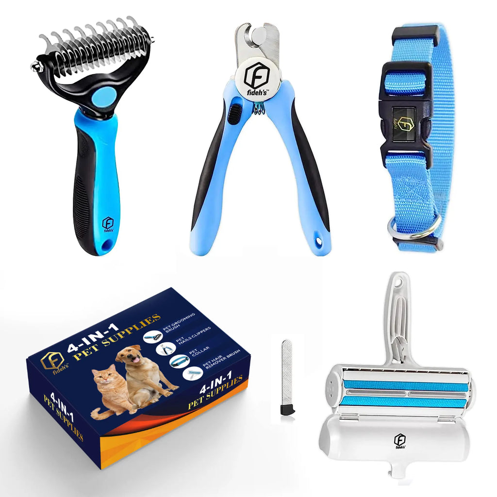 FIDEH 4-in-1 Pet Grooming & Care Essential Kit