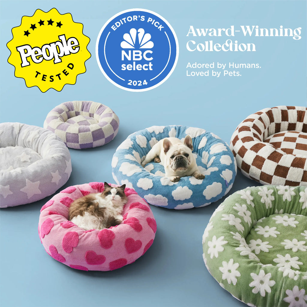 Cloud-Soft Calming Donut Bed – Ultra-Plush Anti-Anxiety Pet Bed