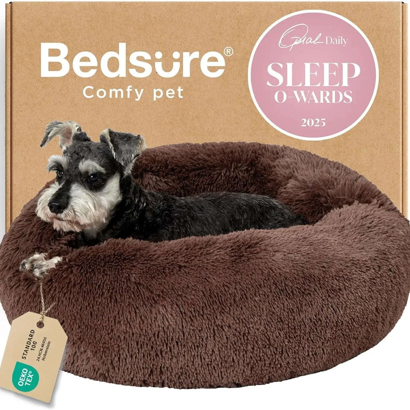 Cloud-Soft Calming Donut Bed – Ultra-Plush Anti-Anxiety Pet Bed