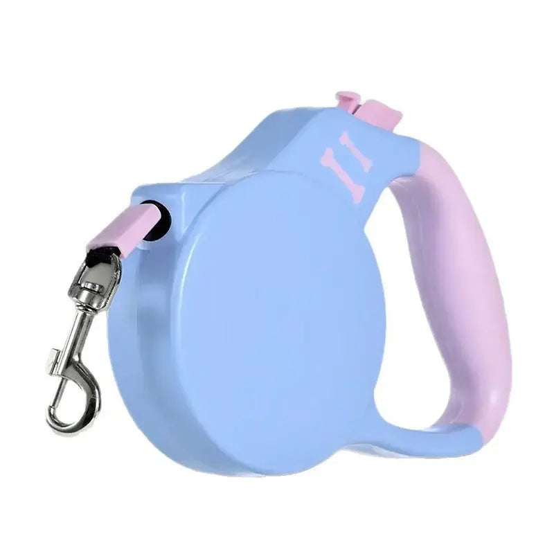 Retractable Dog Leash & Pet Gift Set – Adjustable Long Linen Lead with One-Button Brake & Night Walking Safety Feature for Medium Dogs (Black/Grey)