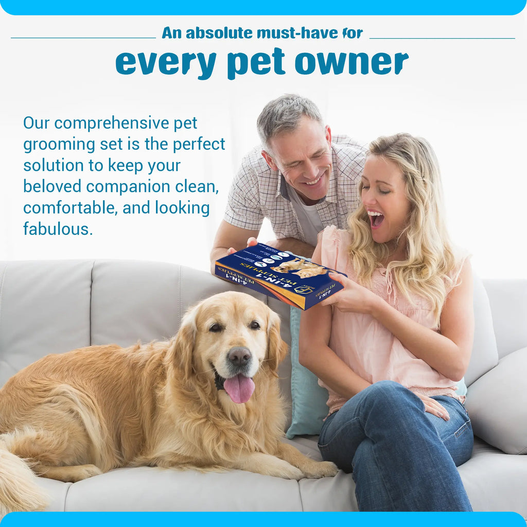 FIDEH 4-in-1 Pet Grooming & Care Essential Kit